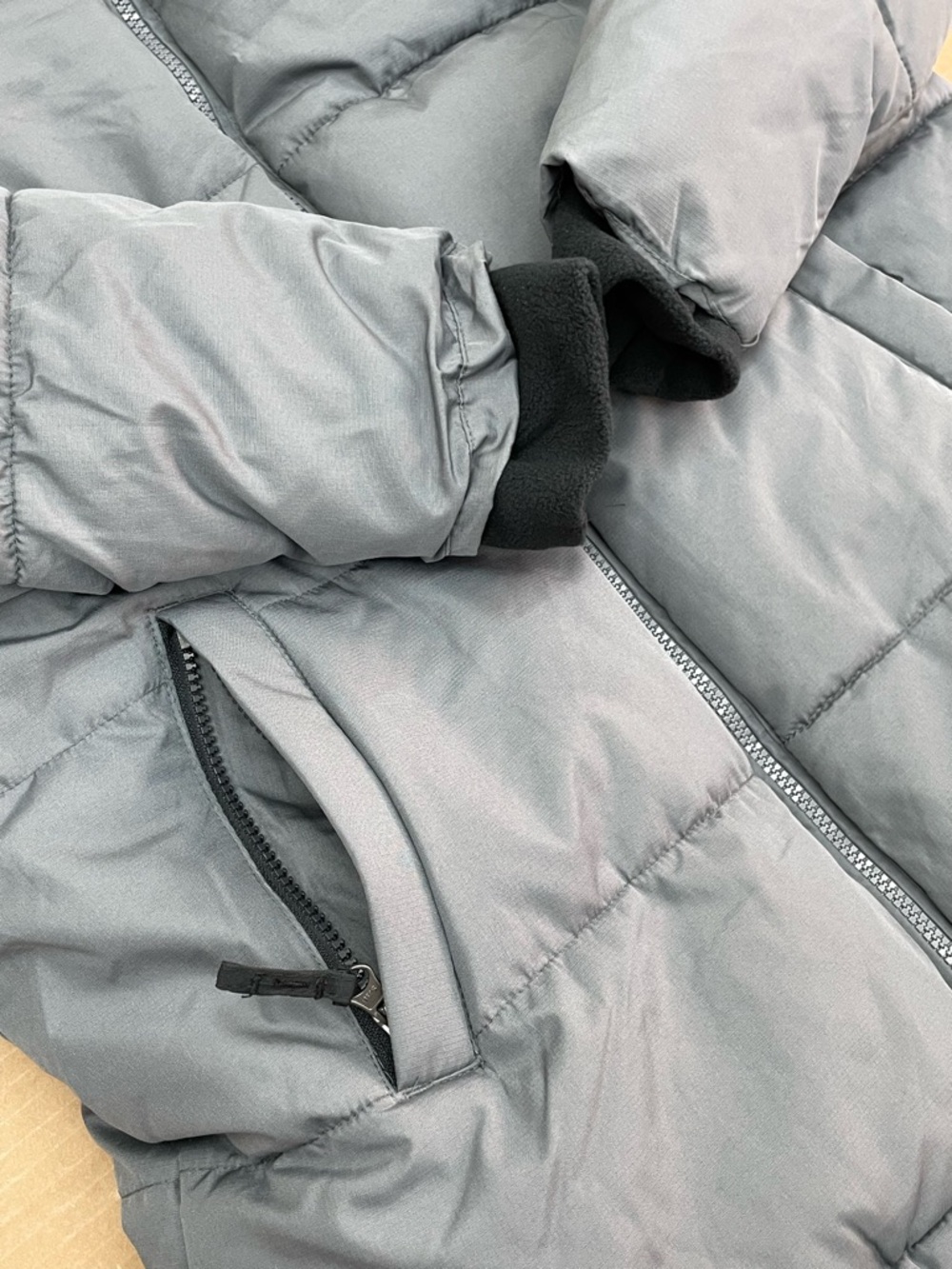 Lands' End YOUTH PARKA Hooded Puffer Jacket in Gray Black Youth size XL (18/20) - Picture 12 of 12